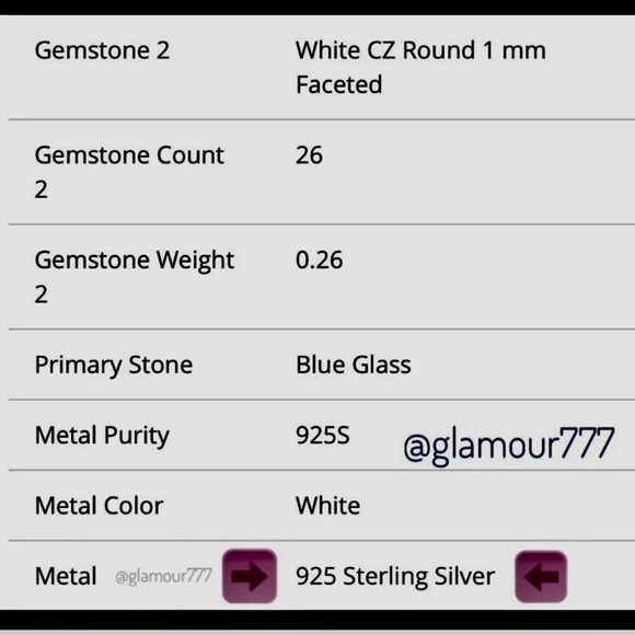 🛍Blue Sapphire CZ Sterling Silver Ring - Picture 4 of 6